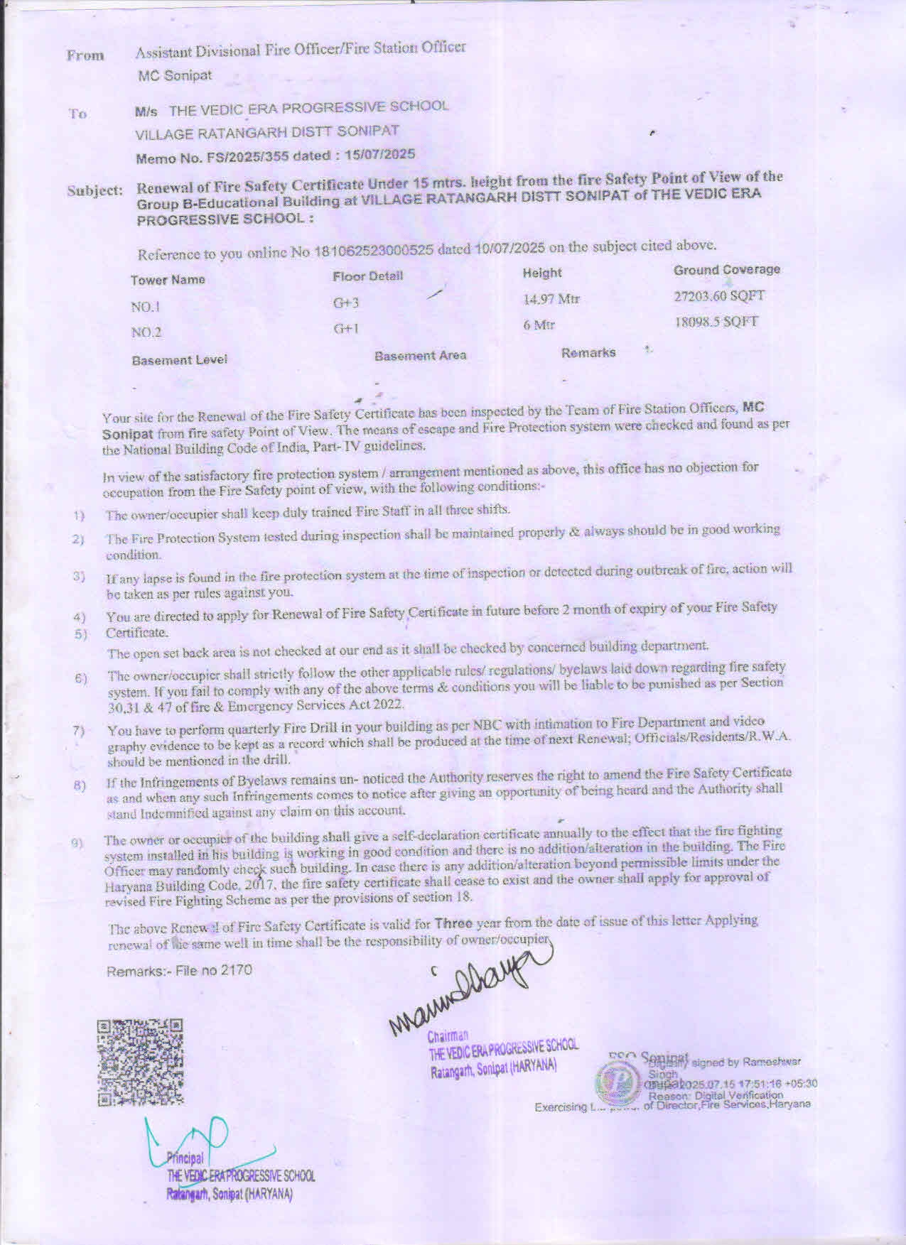 Fire Safety Certificate