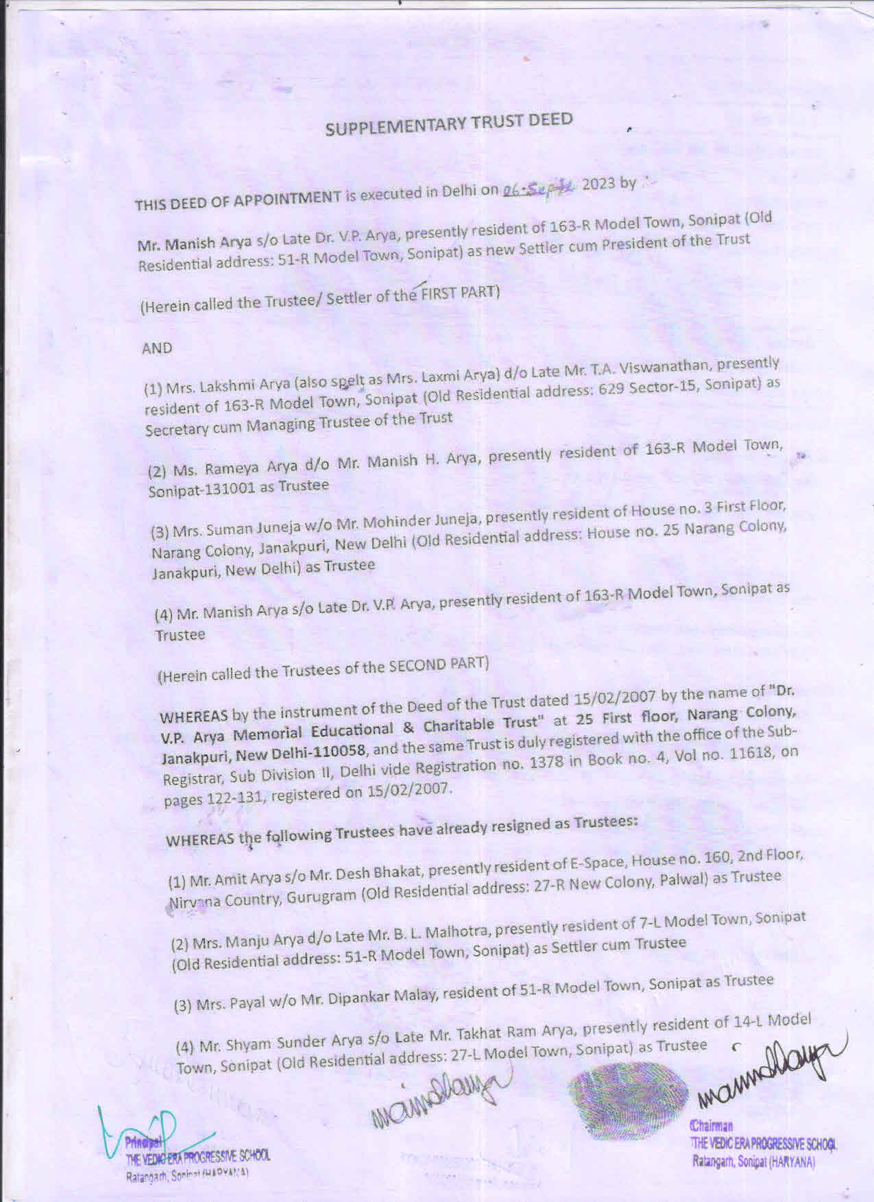 Trust Certificate