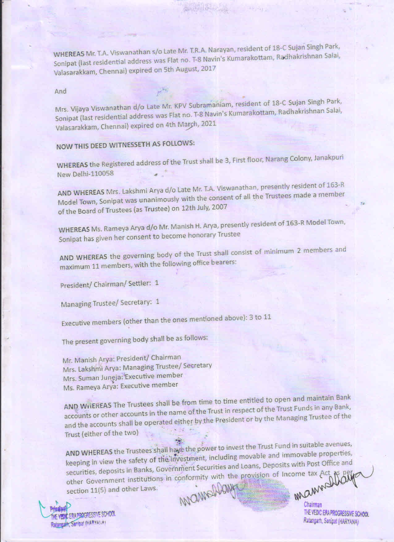 Trust Certificate
